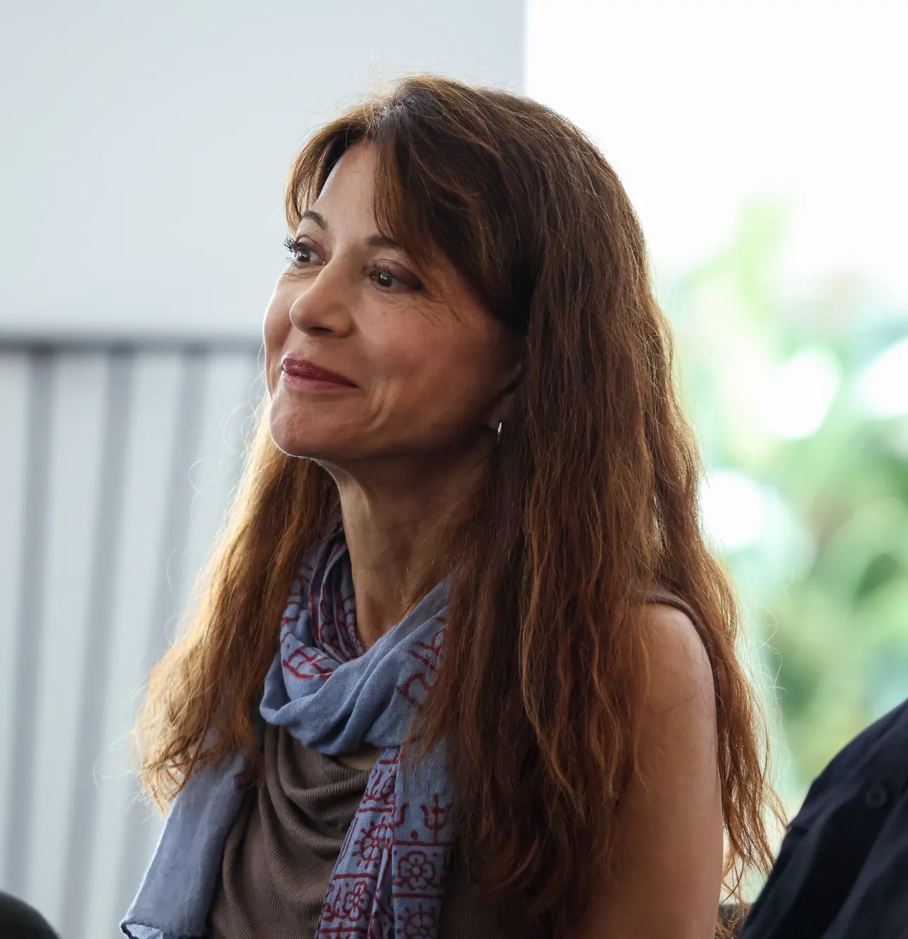 A participant listens to the discussion at a Meridian Transformative Learning Lab