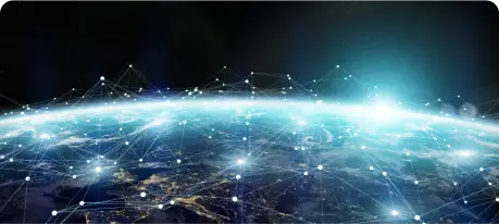 Abstract view of the Earth's curvature from space