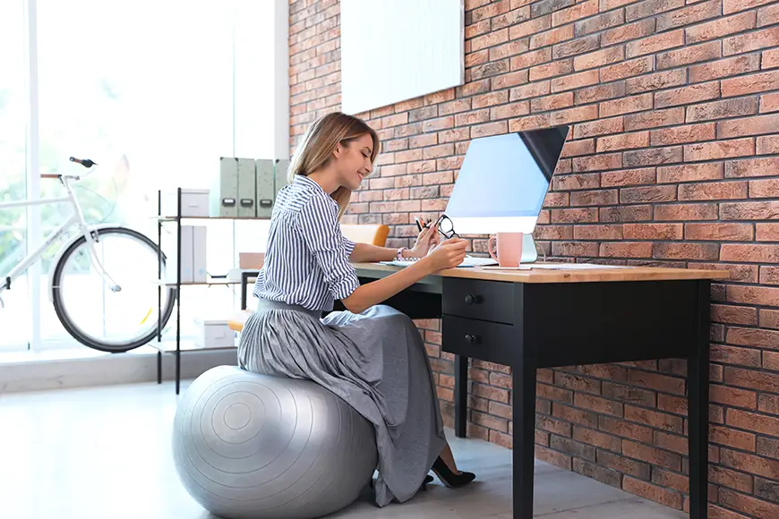 A young businessperson works on a project
