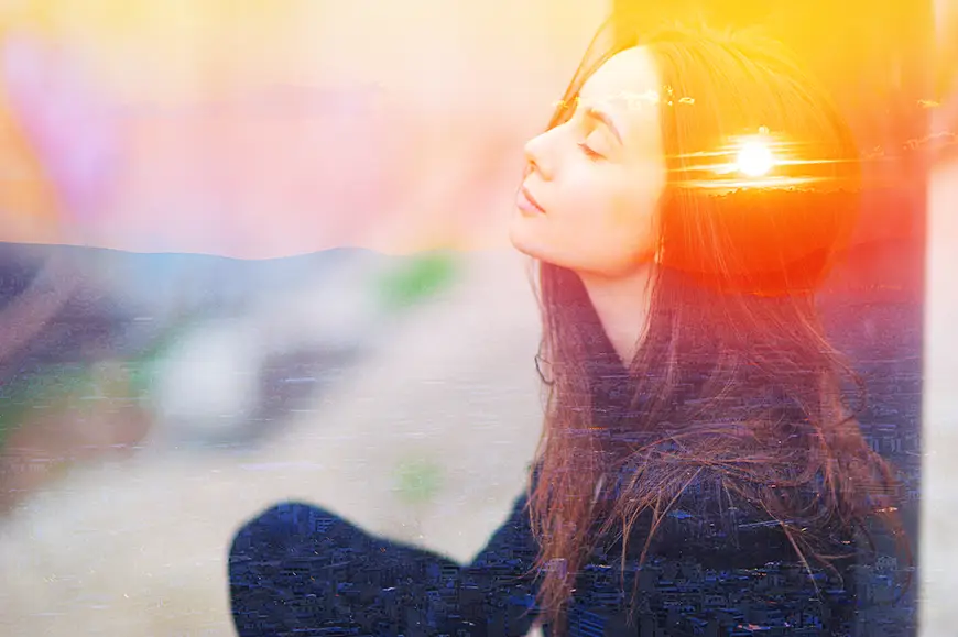 A person sits in contemplation